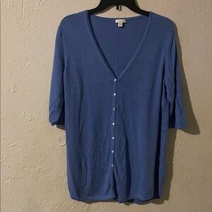 J. Jill Blue Button-Up Top